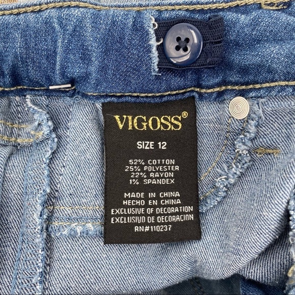 VIGOSS Girls Size 12 The Austin Ankle Skinny Stretch‎ Jeans Adjustable - Picture 7 of 10
